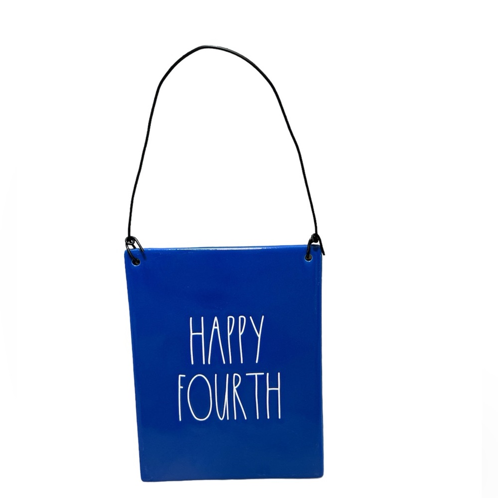 RAE DUNN By Magenta Happy Fourth  Ceramic wall  Plaque.
